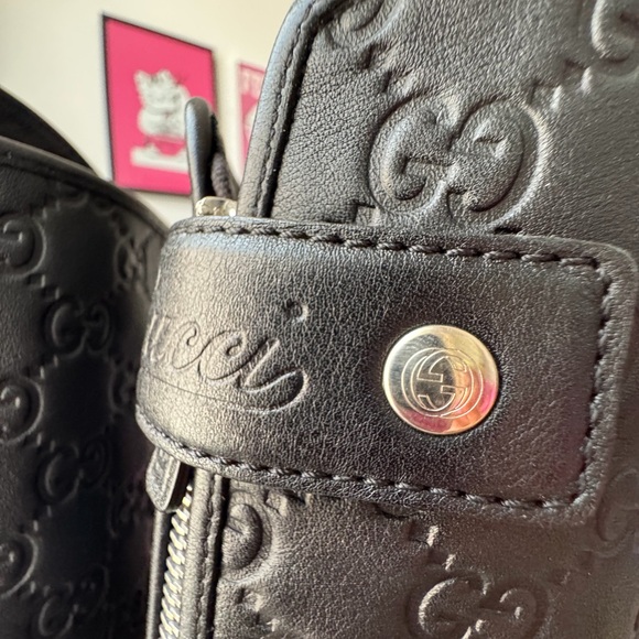 Gucci Black Leather monogram boots with Silver Hardware - Picture 4 of 11